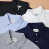 Kuegou 2022 Autumn 100% bawełniane mężczyzn koszule polar ciepły Oxford Fashion Business Casual Shirt Long Rleeve Top Plus Size 20624 220224