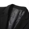 Plus Taille 6XL 7XL 8XL Marque Business Casual Blazer Veste de haute qualité Bureau Robe formelle Pure Black Coat Male 201104