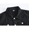 Nuevos hombres de moda Casual negro con capucha chaleco sin mangas chaleco de mezclilla chaqueta Street Punk estilo chaleco de mezclilla múltiples opciones de tamaño M-6XL 201120