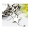 Dancing Smooth Sea Starfish Charms Heart 100pcs/Lot 14x31.5mm tibetana Aragosta flottante in argento Floating Clasps per vetro vivente C117 XVE9P