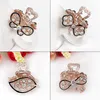 1 PC Butterfly Crystal Hair Clips Pins For Women Girls Vintage Headwear Rhinestone Hairpins Barrette Jewelry Accessories272s