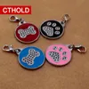 CTHOLD lot Dog ID Tag Metal Customized Pet Small Large Accessories Personalized Bone Paw Name Plate cat Collar LJ201112