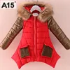 Winterjas voor kinderen met bontkraag Parkakleding Baby Warme katoenen jassen met capuchon Grote maat 4 6 8 10 12 14 jaar 2011028215350