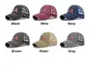 USA Cowboyhüte Trump American Baseball Caps Washed Distressed US Flags Stars Mesh Cap Sunshade Party Hat de192