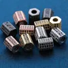 Fashionable Handmade Loose DIY Jewelry Charms Luxury Style Micro Pave Zircon Beads Stainless Steel Charm 12pcs/Lot