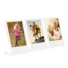 Mini Acrylic Transparent Photo Frame Stand Picture Frames Film Paper Name Card Holder Instax for Desktop Home Decor