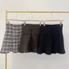 Skirts Kuzuwata Spring Temperament Woman Skirt High Waist All-match Mini Female Retro Plaid Short Faldas Mujer Trendy 220922