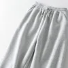 Wixra Damen dicke warme Fleece-Hose mit Schnürung, hohe Taille, Winter-Lauf-Jogginghose, solide Taschen, weiche Freizeithose 201228