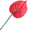 10pcs plastikowy Anthurium kwiat sztuczne czerwone lilia kwiaty na przyjęcie bożonarodzeniowe domek kwiatowy 42508521353465