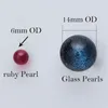Högkvalitativ Quarts Finger Banger med 6mm Ruby, Dichro Glass Terp Pärlor Kvarts Banger Nails För Glas Vatten Bongs DAB Rigs Rör