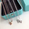 Tshou332 Fashion Women 925 Sterling Silver Hard Wear Double Joint Necklace Minimalist Fine Jewelry Cute Accessories Q0531