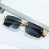 2024トップデザイナー10％オフ高級デザイナーNew Men's and Women's Sunglasses 20％Metal Head Small Square Fashion Optical Glasses