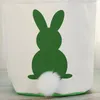 canvas easter basket bunny ears good quality easter bags for kids gift bucket Cartoon Rabbit carring eggs Bag9820909