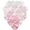 8PCS / LOT Bébé Barboteuses Coton salopette Nouveau-né vêtements Roupas de bebe garçon fille jumpsuitclothing pour enfants Salopette hiver 201127