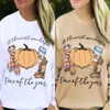 Womens Halloween Sweatshirts Fashion Trend Cartoon Pumpkin Pattern Round Neck Loose Pullover Tops Designer Female Autumn Casual Hoodies