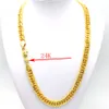 Cubaanse Curb Chain 24 K Stempel Link C Thai Baht Solid Gold GP Ketting 24 "Zwaar 88 gram Sieraden 4mm Dikke Tall XP