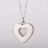 DHL spersonalizowane okrągłe kochanki Naszyjnik Favor Sublimacja Blanki Miłość rzeźbionego obojczyka Łańcuch DIY Transfer ciepła w kształcie serca biżuteria w kształcie serca Sn4682