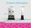 Bluetooth 5.0 USB 어댑터 가젯 송신기 무선 수신기 오디오 동글 발신자 검은 색