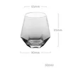 300ml Glass Wine Glasses Milk Cup Colored Crystal Glass Geometry Hexagonal Cup Phnom Penh Whiskey Cup sea shipping HHA3499