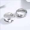 New Women Girl Flower Bird Pattern Ring with Stamp Blind for Love Letter Ring Gift for Love Couple High Quality Jewelry