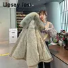 Mulheres Parkas Outono Pele de Inverno Inside Casacos Casacos Grosso Quente Grande Pele Com Capuz Parkas Casacos Sólidos Jaqueta Feminino Outwear 201217