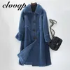 Pelliccia da donna Faux Alta qualità 2021 Cappotto invernale da donna Giacca morbida in lana per la tosatura delle pecore Giacca da donna foderata in agnello di peluche Trench