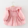 Melario Frühling Baby Mädchen Kleider Casual Erdbeere Druck Kinder Kleid Süße Langarm Kinder Kleider für Mädchen Kinder Kleidung 210412