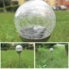 Solar Pathway LED Lights Crackle Glass Ball Outdoor Landscape Lights for Lawn Garden Patio Yard Walkway Color Changing 4 Pack