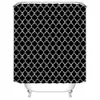 180 * 180 cm tecido cortina de chuveiro geométrico preto geometria branca cabrant chuveiro cortinas com ganchos frágil banheiro banheiro cortinas