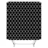 180*180cm Fabric Shower Curtain Geometric Black White Geometry Elefant Bathroom Shower Curtains with Hooks Frabic Bath Bathroom Curtains