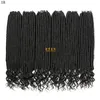 Dhgate Fashion Hair Synthetic Hair Extensions Crochet Hair Pré-boucle Dread Locs Soul Goddess Straitement Curly New Style Ombre Brown Balck