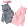Baby Boy Knitting Cardigan 2020 Winter Warm Newborn Infant Sweaters Fashion Long Sleeve Hooded Coat Jacket Kids Clothing Outfits LJ201023