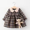 2020 Herbst Neugeborenes Baby Mädchen Kleid Kleidung Kleinkind Mädchen Prinzessin Plaid Geburtstagskleider für Kleinkind Baby Kleidung 0-2Y Vestidos