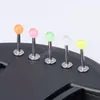 Luminoso Glow Labret Anello per labbro Piercing Bar Acciaio chirurgico Ear Stud Cartilagine Orecchino Tragus Helix Monroe Gioielli per il corpo