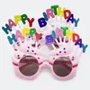 INS Venta caliente Feliz cumpleaños Gafas Suministros para fiestas Gafas con forma de pastel Gafas para niños Imágenes divertidas decoración del partido HHE3376