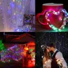 300 LED -gardiner Copper Wire Light String Fairy Garland Curtain USB String Lights Christmas Wedding Party Holiday Decoration 201203