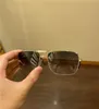 Óculos de sol da aviação quadrada vintage lente de gradiente marrom lente de verão piloto de sol dos óculos para homens óculos com caixa