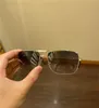 Vintage Square Aviation Sonnenbrille Gold Rahmen Brown Gradient Objektiv Sommer Haltung Pilot -Sonnenbrille für Männer Brillen mit Kiste