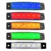 10 Stuks Wit 12V 24V 6 Led Zijmarkeringslichten Auto Lampen Richtingaanwijzer Klaring Lampen Zijverlichting voor Vrachtwagen Trailer4861260