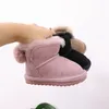 2020 bébé hiver coton chaussures bottes de neige en cuir véritable doux chaud chaussures 0-2 ans bébé enfant en bas âge chaussures LJ201104