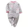 nouveau-né bébé vêtements dessin animé nouveau-né garçon fille combinaison à manches longues footies polaire 2020 zipper unisexe 0-12 mois costume d'hiver LJ201023