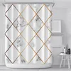 Nordic chuveiro cortina cor geométrica bloco chuveiro cortinas coloridas banheiro cortinas lavável decoração de banho impermeável t200711