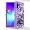 Hard Clear Glitter 3D Flowing Liquid Quicksand Cover for ip12 Protective for Samsung Galaxy NOTE10/ PRO/S10/S9/Plus/Lite/NOTE8 Sparkly Skin