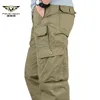 メンズカーゴパンツマルチポケットミリタリー戦術パンツ男性の外出陸軍ストレートスラックカジュアルロングズボンプラスサイズ4xl 5xl H1223