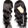 Body Wave Human Hair Wigs With Bangs Malaysian Remy Human Hair Wigs For Women Full Machine Made Glueless Wigs With Bangs