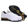 Shox R4 최고 품질의 실행 신발 금속 색상 R4 Mens Chaussures Oz Nz 스포츠 스니커즈 블랙 화이트 증가 쿠션 Zapatillas 40-46