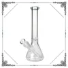 Begränsad utgåva Zob Hitman Glass Mini Bottom BEAKER BONG 10 "Rasta Färgvattenrör Bongs 14.4 mm Joint Dab Oil Rig Bubbler Rökning Hookahs