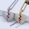 Solide Coeur Brisé Pendentif Collier Pour Hommes Femmes Nouvelle Personnalité De La Mode Hip Hop Collier Couple Bijoux