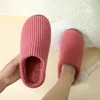 Winter Warm Slippers Plus Fleece Home Indoor Slippers Shoe NonSlip Flip Flops Bedroom Slippers House Shoes Y201026