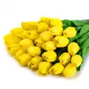 인공 꽃 Pu Tulips 가정 신부 웨딩 파티 축제 장식 꽃을위한 가짜 튤립 꽃 꽃다발